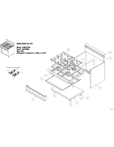 Pièces détachées GIORIK CBG704 Annee 0 