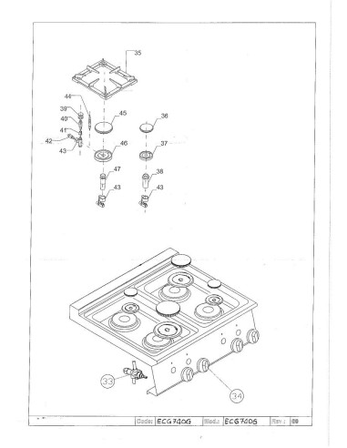 Pièces détachées GIORIK ECG740G Annee 0 