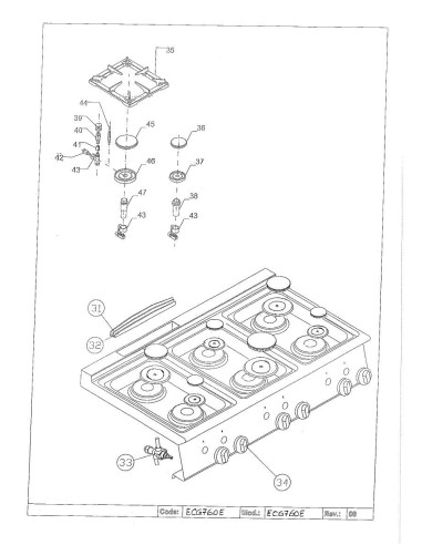 Pièces détachées GIORIK ECG760E Annee 0 