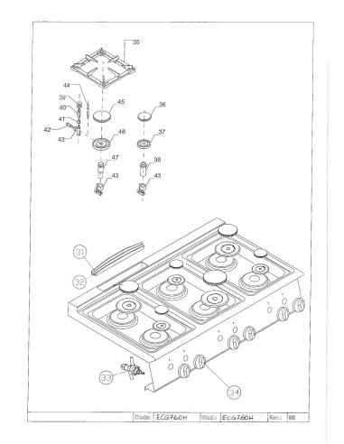 Pièces détachées GIORIK ECG760H Annee 0 