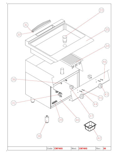 Pièces détachées GIORIK CM740G Annee 0 