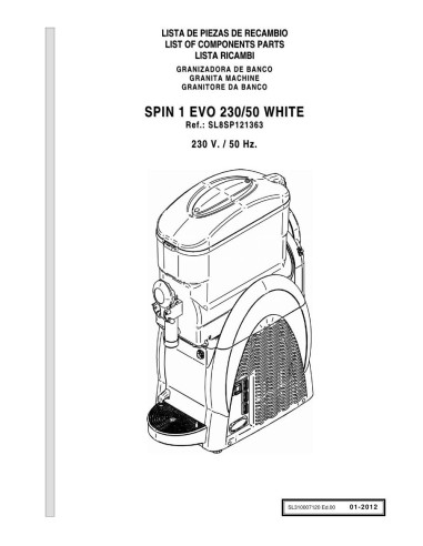 Pièces détachées GBG SPIN 1 EVO Annee 01-2012 