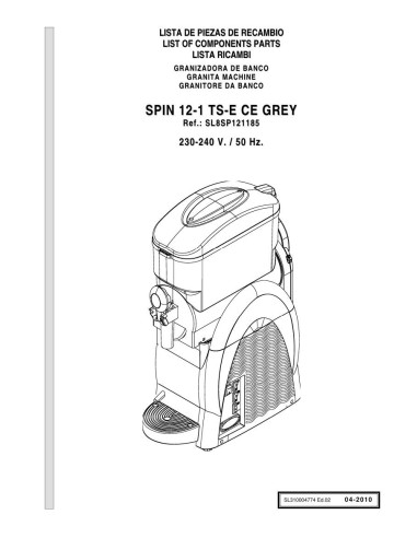 Pièces détachées GBG SPIN 12-1 TS-E CE Annee 04-2010 