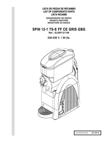 Pièces détachées GBG SPIN 12-1 TSE FF CE Annee 04-2010 