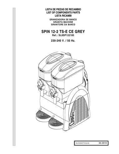 Pièces détachées GBG SPIN 12-2 TSE CE Annee 04-2010 