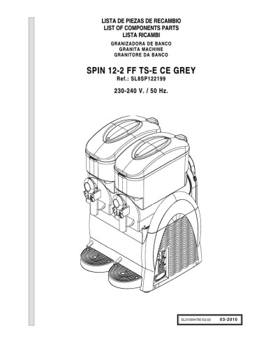 Pièces détachées GBG SPIN 12-2 TSE FF CE Annee 03-2010 