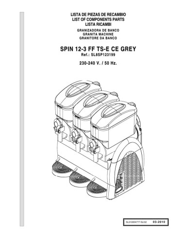 Pièces détachées GBG SPIN 12-3 TSE FF CE Annee 03-2010 