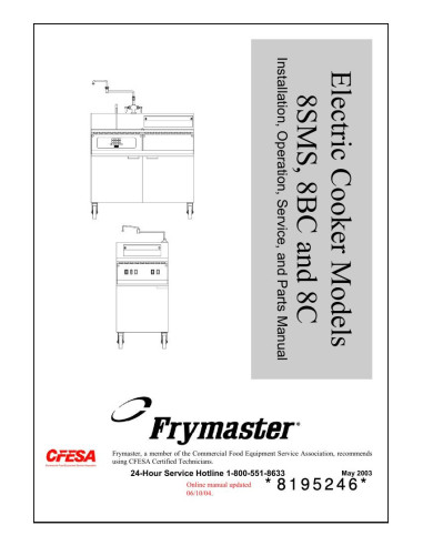 Pièces détachées FRYMASTER 8BC Annee 2003 