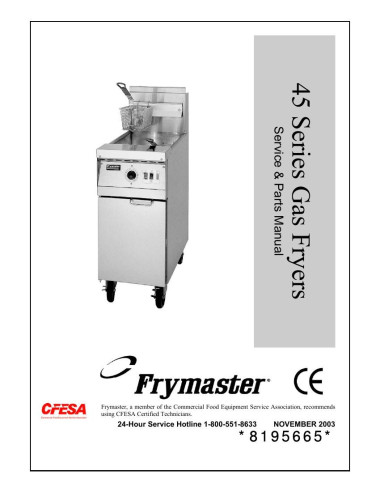 Pièces détachées FRYMASTER 45G Annee 2003 