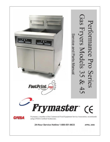 Pièces détachées FRYMASTER MJ35 Annee 2006 