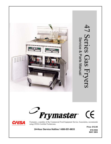 Pièces détachées FRYMASTER MJ47 Annee 2003 