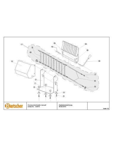 Pièces détachées pour Trancheur saucisses 10M1750M marque Bartsher 