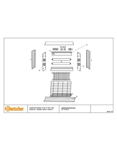 Pièces détachées pour Tue-mouches él. IV-36 marque Bartsher 