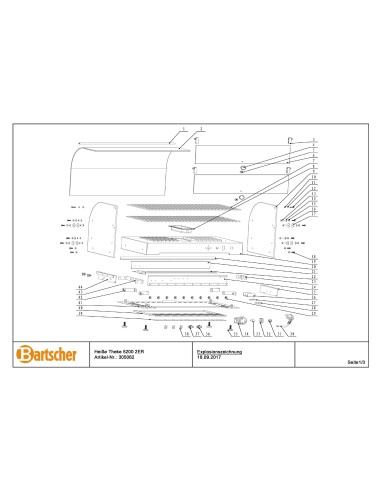 Pièces détachées pour Vitrine chauffante 5200 2ER marque Bartsher 