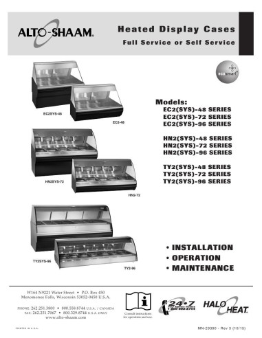 Pièces détachées ALTO-SHAAM EC2SYS-72-P - ALTO-SHAAM EC2SYS-72-P - Alto-Shaam