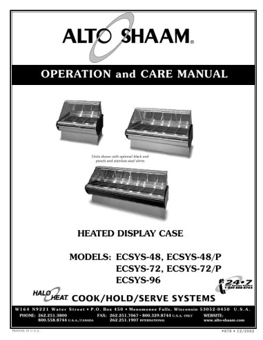 Pièces détachées ALTO-SHAAM ECSYS-48 - ALTO-SHAAM ECSYS-48 - Alto-Shaam