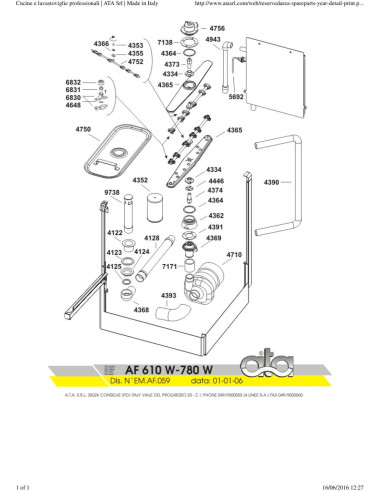 Pièces détachées ATA AF610W Annee 2006 