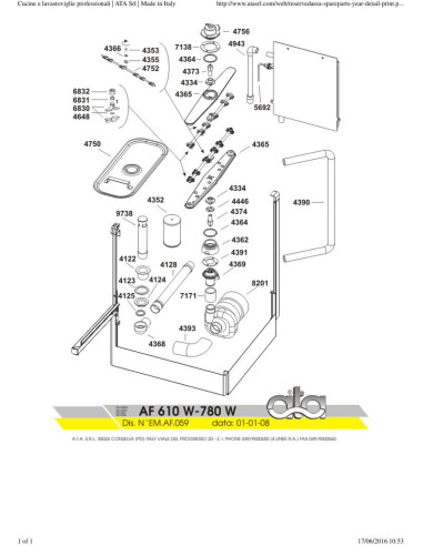 Pièces détachées ATA AF610W Annee 2008 