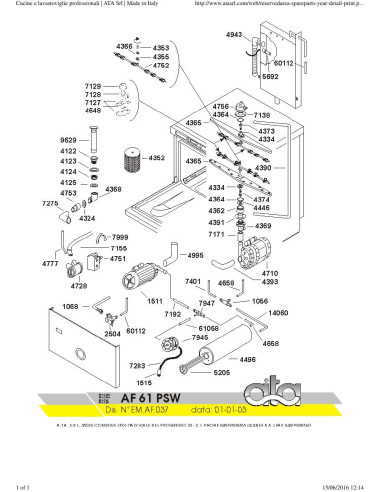 Pièces détachées ATA AF61PSW Annee 2003 