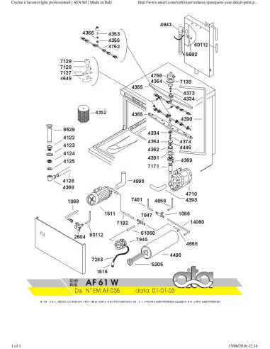 Pièces détachées ATA AF61W Annee 2003 