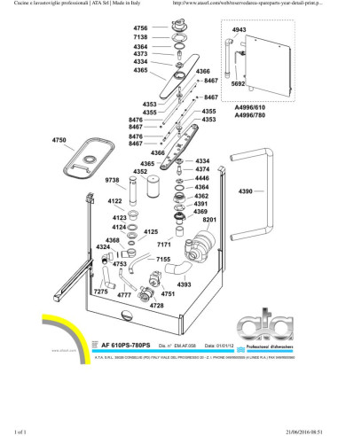 Pièces détachées ATA AF780PS Annee 2013 