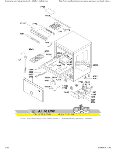 Pièces détachées ATA AF78EWP Annee 2009 