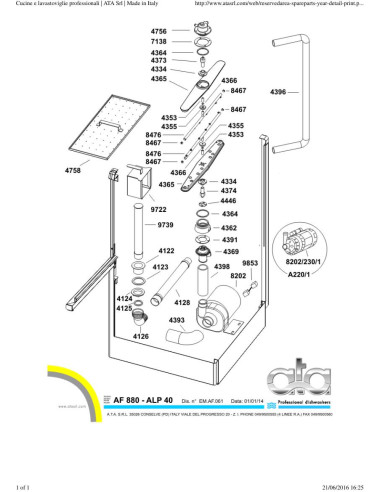 Pièces détachées ATA AF880PRP Annee 2015 