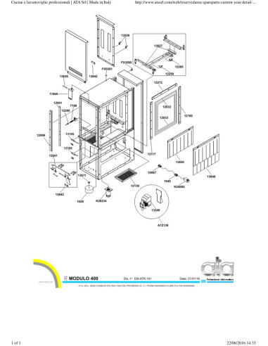 Pièces détachées ATA ATR5400ED Annee 2016 