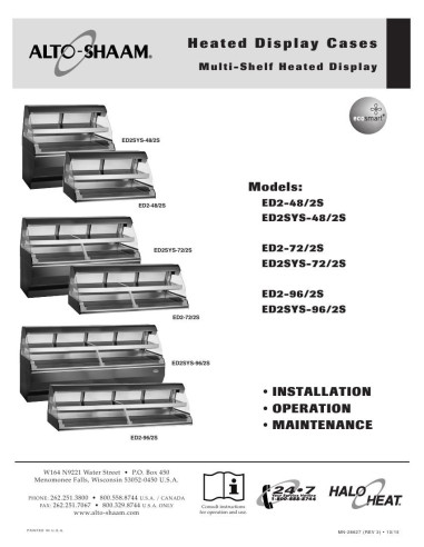 Pièces détachées ALTO-SHAAM ED2SYS-48-2S - ALTO-SHAAM ED2SYS-48-2S - Alto-Shaam