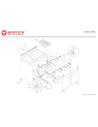 Pièces détachées BERTOS CPG80E Annee 0 