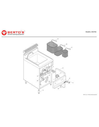 Pièces détachées BERTOS E9CP40 Annee 0 