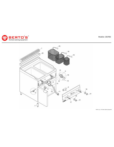 Pièces détachées BERTOS G9CP80 Annee 0 