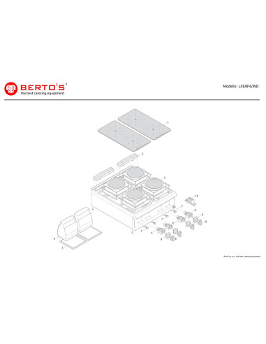 Pièces détachées BERTOS LXE9P4-IND Annee 0 