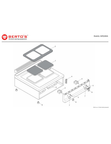 Pièces détachées BERTOS E6PQ2BH6 Annee 0 
