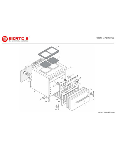 Pièces détachées BERTOS E6PQ2H6-FE1 Annee 0 