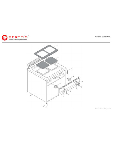 Pièces détachées BERTOS E6PQ2MH6 Annee 0 