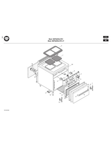 Pièces détachées BERTOS E6PQ2MH6-FE1-T Annee 2004 