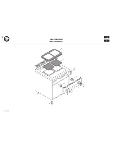 Pièces détachées BERTOS E6PQ2MH6-T Annee 2004 