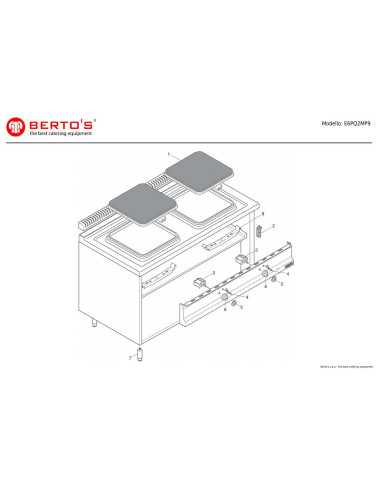 Pièces détachées BERTOS E6PQ2MP9 Annee 0 