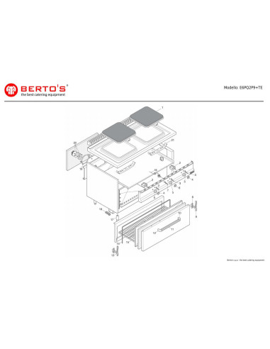 Pièces détachées BERTOS E6PQ2P9-TE Annee 0 