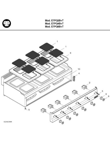 Pièces détachées BERTOS E7PQ2B-T Annee 2004 