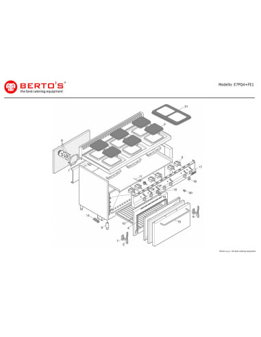 Pièces détachées BERTOS E7PQ4-FE1 Annee 0 