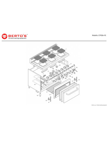 Pièces détachées BERTOS E7PQ6-FE Annee 0 