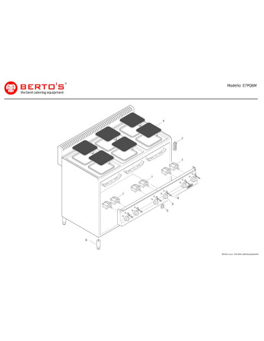 Pièces détachées BERTOS E7PQ6M Annee 0 
