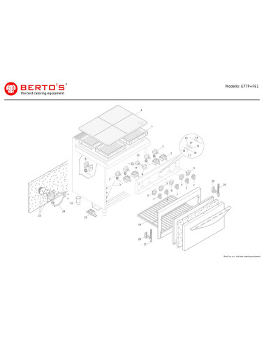 Pièces détachées BERTOS E7TP-FE1 Annee 0 