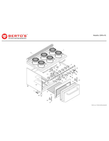 Pièces détachées BERTOS E9P4-FE Annee 0 