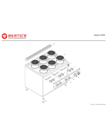 Pièces détachées BERTOS E9P4M Annee 0 