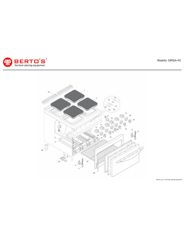 Pièces détachées BERTOS E9PQ4-FE Annee 0 