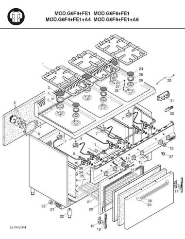 Pièces détachées BERTOS G6F4-FE1-A4 Annee 2004 