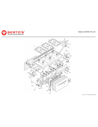 Pièces détachées BERTOS G6F4PW-FE1-AE Annee 0 